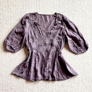 Lavender Half Sleeve Blouse (M)